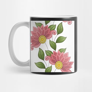 Spring Pattern with Floral Motifs Mug